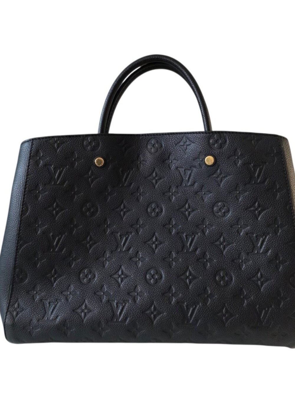 LOUIS VUITTON Montaigne GM Black Empreinte Leather Shoulder Bag